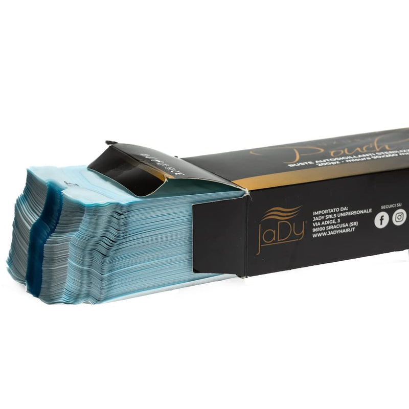JaDy - Self Sealing Sterilization Bags | Suitable for Professional Use | Pack of 200 | Size 90 x 260 mm Clear Medium Plastic