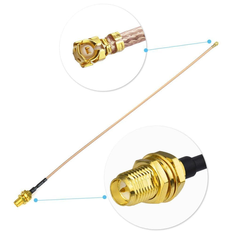 Bingfu Dual Band WiFi 2.4GHz 5GHz 5.8GHz 8dBi RP-SMA Male Antenna 20cm 8 inch RG178 Cable 4-Pack for WiFi Router Wireless Mini PCI Express PCIE Network Card Adapter