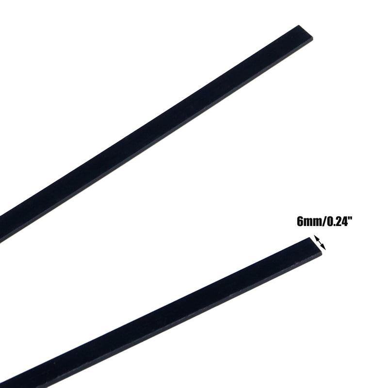 MY MIRONEY 2PCS Black Guitar Binding Purfling Strip ABS Strips for Acoustic or Classical Guitar, 5.4ft Long