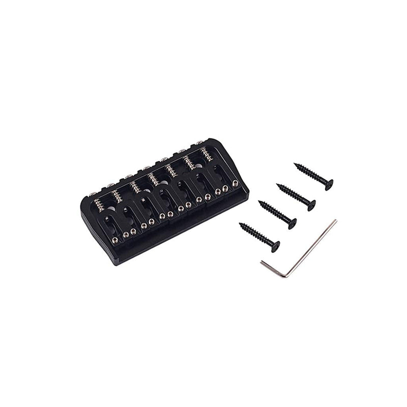 [AUSTRALIA] - Alnicov Electric Guitar 7 String Saddle Bridge，for Guitar Hardtail Bridges Replacement Part Black 