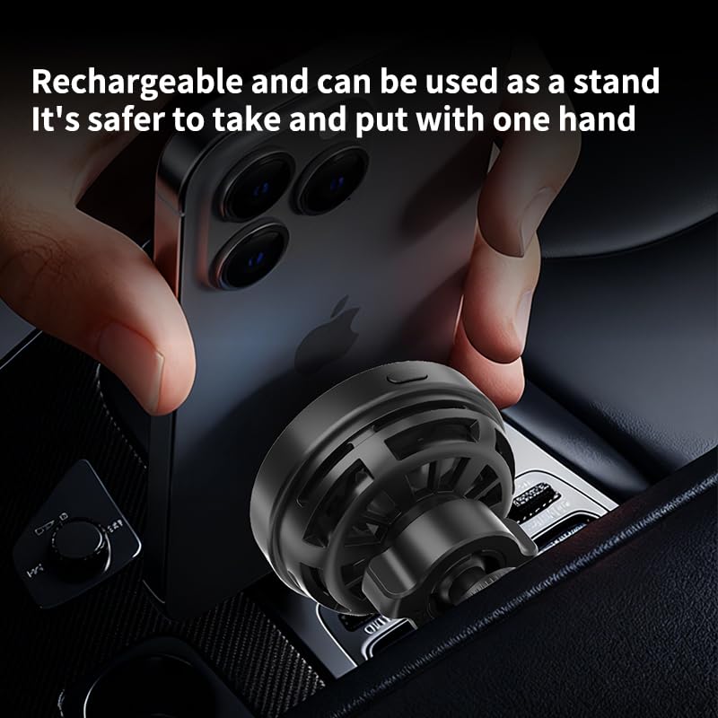25W for MagSafe Car Mount Charger, Qi2.2 Certified Magnetic Wireless Air Vent Phone Mount, Built-in Cooling Fan, Super Strong Magnetic Hold, Fits iPhone 12 13 14 15 16 17 Series - LsdWkt