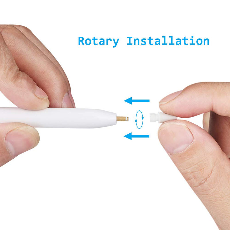 MJKOR [2021 New] Soft Noise Reducing Tip Replacement for Apple Pencil 1st & 2nd Generation (4 PCS) 4 PCS (Model: 2B)