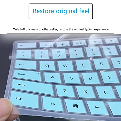 MUBUY Keyboard Cover Fit 2021 2020 Microsoft Surface Pro 7 |2019 2018 Surface Pro 6 |Surface Pro 5 |Surface Pro 4 12.3, Premium Ultra Thin Keyboard Protective Skin, US Layout -Mint Green MintGreen