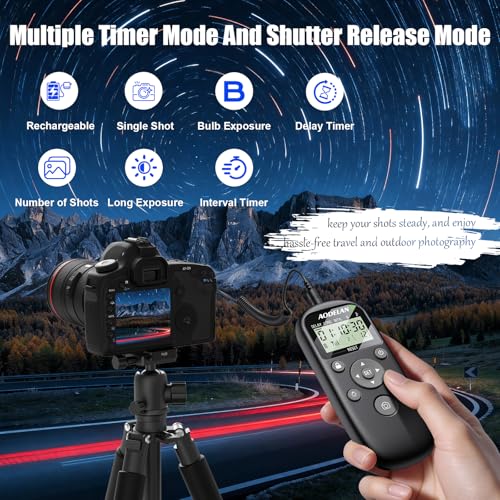 Rechargeable Intervalometer Timer Shutter Release Remote with LCD Screen Timer Shutter for Sony