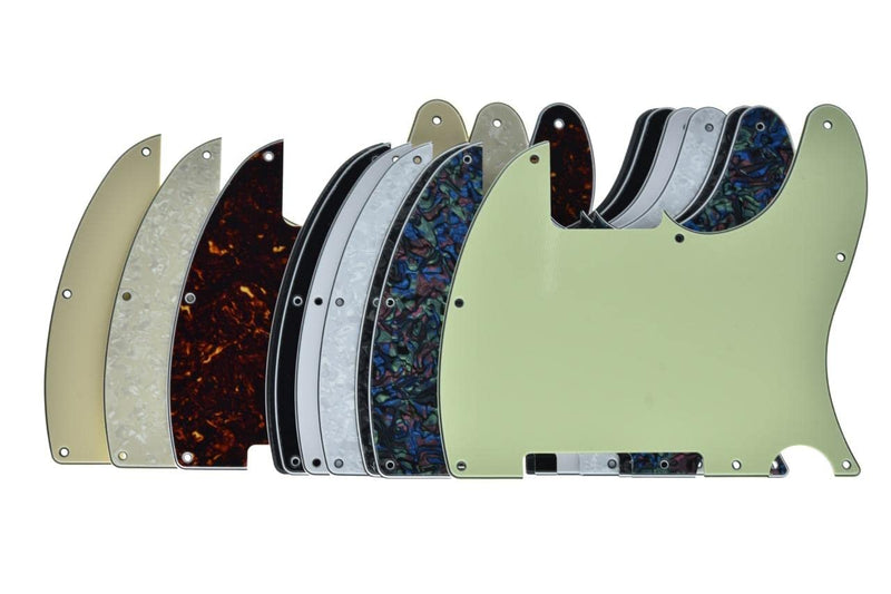 KAISH 8 Hole Tele Blank Guitar Pickguard Tele Pick Guard Scratch Plate for Telecaster Esquire Aged Pearl
