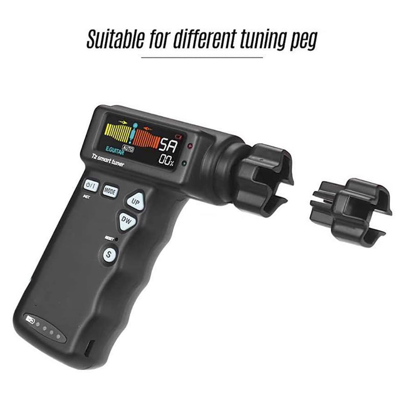 T2 Smart Guitar Tuner & Automatic Peg String Winder 2-in-1 Multi-functional String Instrument Tool for Guitars/Ukulele/Banjo/Mandolin