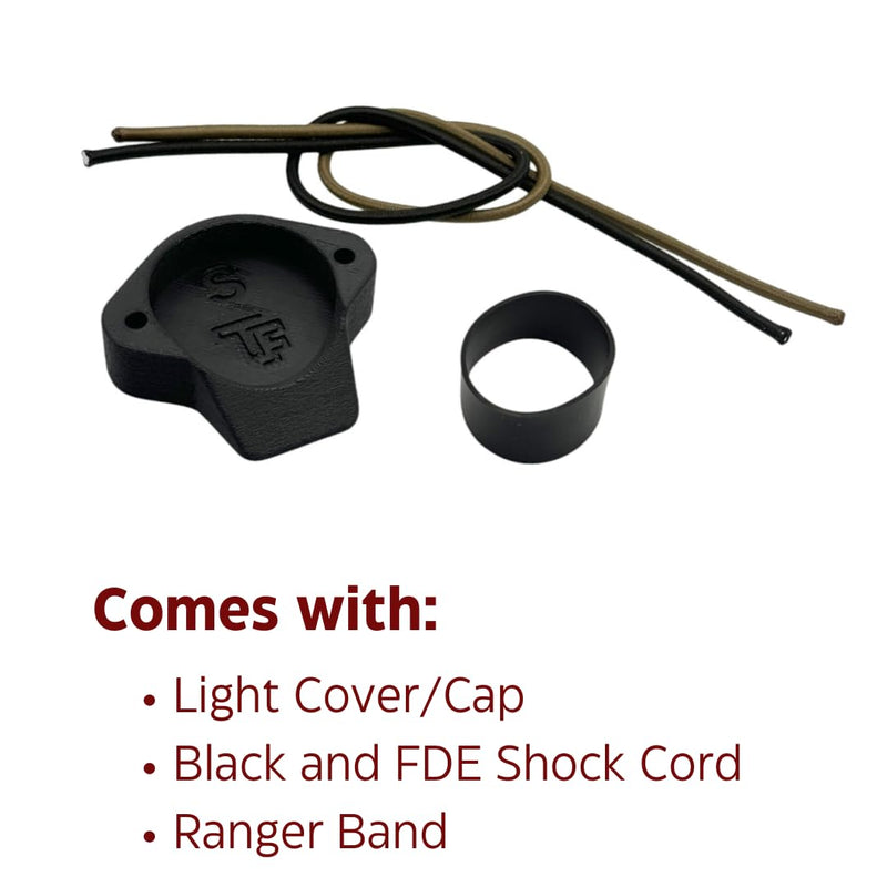 [AUSTRALIA] - Light Cover for Weapon Mounted Flashlights | Rifle Lens Cap Compatible for Surefire/Streamlight/Olight/Cloud Defense (Medium) Medium 