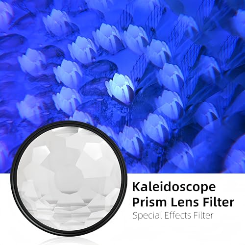 GREEN.L 72mm Kaleidoscope Prism Lens Filter Photography Prism Crystal Glass Effect Filter