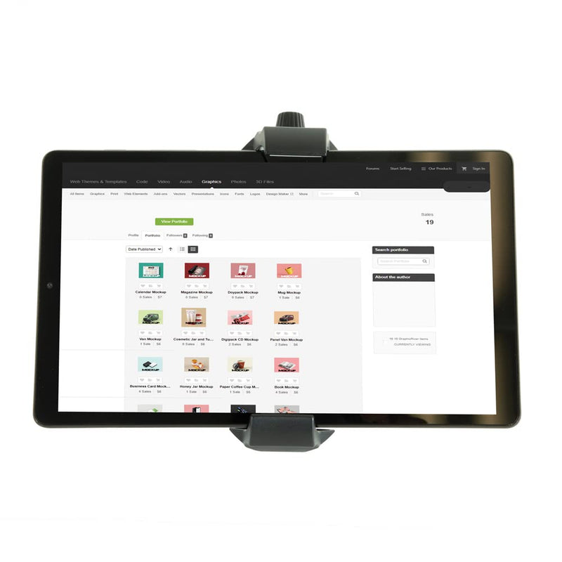 ARKON Mounts RoadVise® Ultra Phone and Tablet Holder for iPhone 14 13 12 Samsung Galaxy S22 S21 iPad mini Lenovo Tab M7 M8 RVKNAMPS