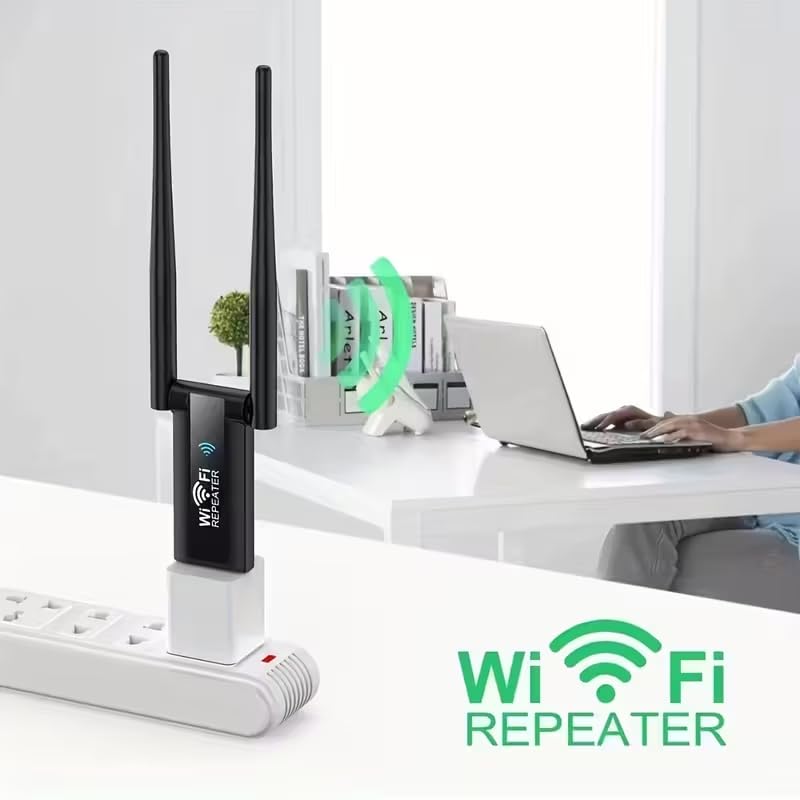 Compact USB Wireless Network Adapter WiFi for Laptop Desktop Home Office Internet Access