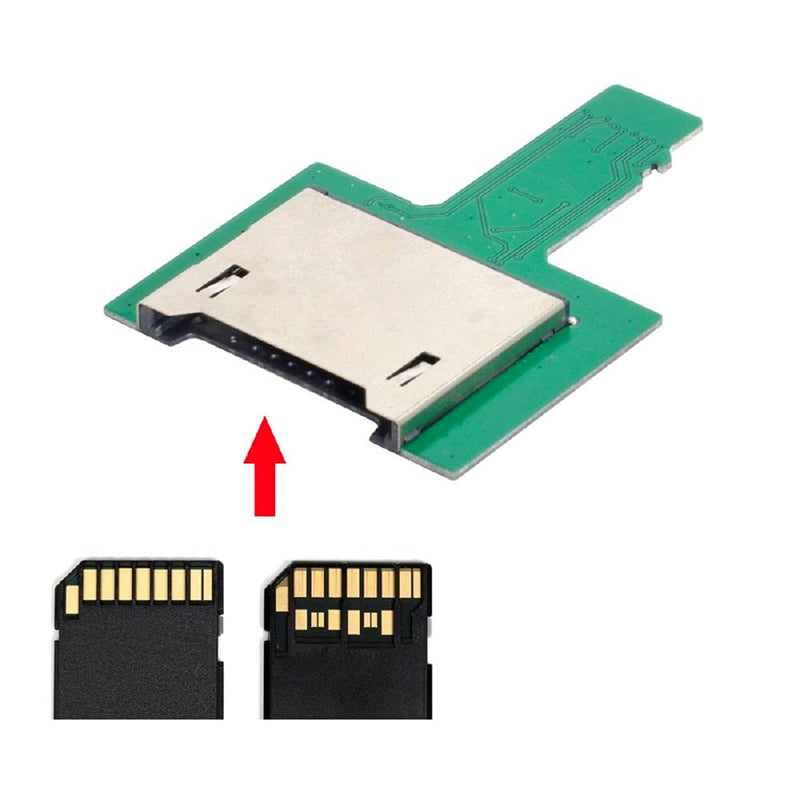 Cablecc TF Micro SD Male Extender to SD Card Female Extension Adapter PCBA SD/SDHC/SDXC UHS-III UHS-3 UHS-2 Green TF Male to SD Female