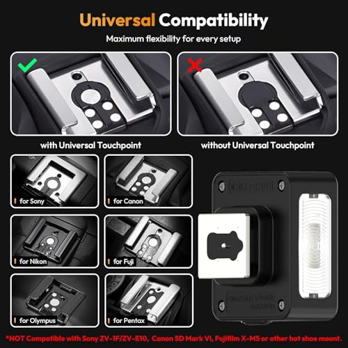 ULANZI SL02 Camera Flash with Video Light, GN8 6500K Mini Flash Speedlite SL02-Mini Flash with Light