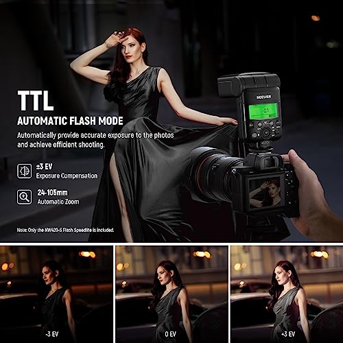 NEEWER NW420-S Mini TTL Speedlite Flash, 2.4G Master Slave Mode, GN36 HSS Speedlight, Compatible with Sony A9/A7R/A7/A7S/A7C/A6x00/A99/A350