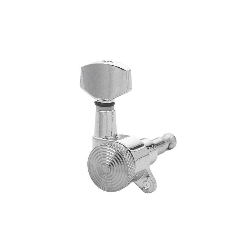 [AUSTRALIA] - 3L3R Guitar Locking Tuners Handed Lock String Tuning Key Pegs Machine Heads for Folk Style Electric Acoustic Guitars (Chrome） 3 Left 3 Right Chrome 