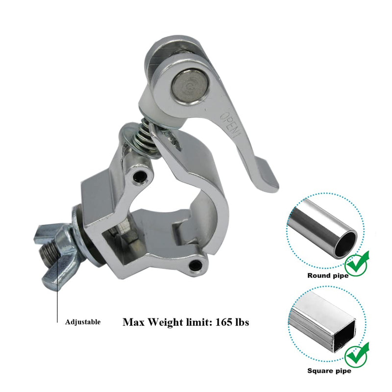 [AUSTRALIA] - DJ Lighting truss Clamp 1.26-1.38 inch OD Pipe Truss F34 Quick Release Mount Heavy Duty 165 Lbs (2PCS) 