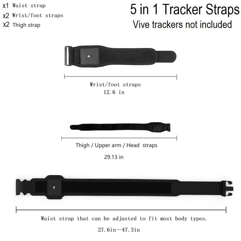 HTC Vive Full Body trackers Belt, trackers Fixed Belt, for Virtual Reality, Tundra Tracker Straps,1 Belt, 2 Bowl Straps, 2 Thigh Straps.
