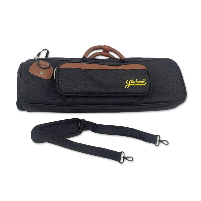 Trumpet Gig Bag, Durable and Lightweight Instrument Case, Oxford Cloth with Comfortable Shoulder Strap and Leather Gripped Handle, Easy to Carry,0.71kg Trumpet Bag