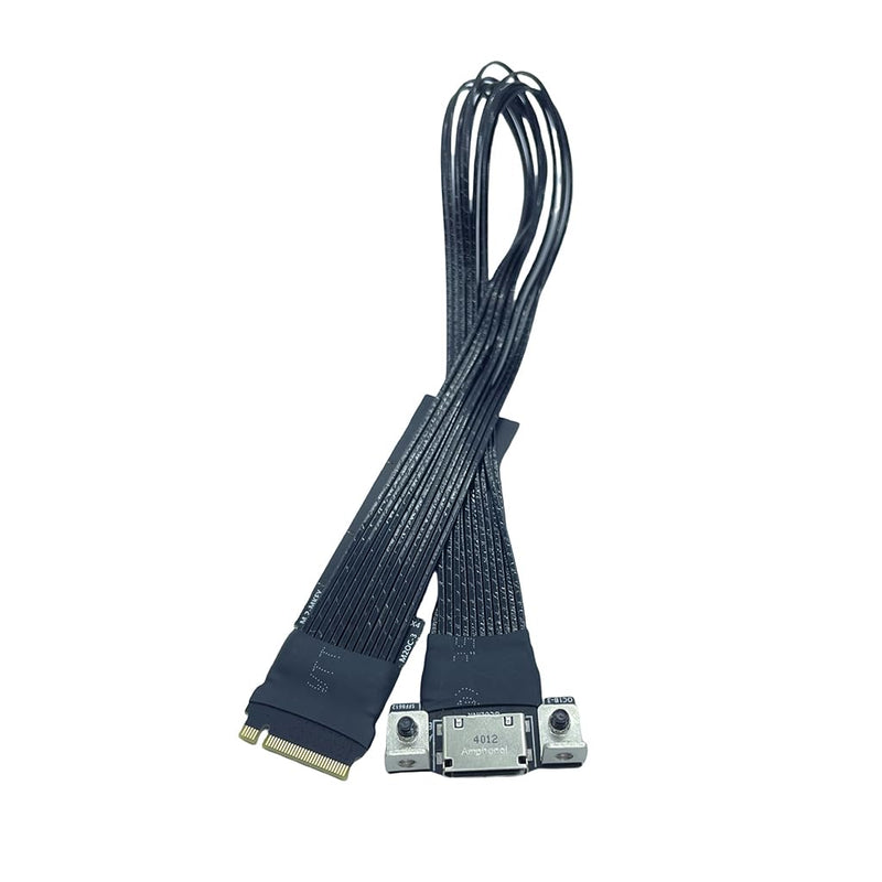 JMT M.2 NVMe M Key to Oculink 4i / SFF8611 Extension Cable PCIe4.0 X4 Gen3 4 Compatible with T10 / SAS-4 SFF-8612 (15cm) 15cm
