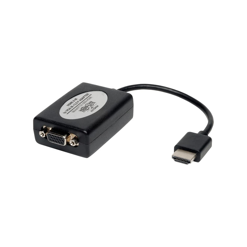 TRIPP LITE HDMI to VGA Video Adapter Converter Cable Extender, Male-to-Female, 4K @ 30Hz HD Resolution, Extend up to 100 Feet, White, 6-inch Cord, 3-Year Warranty (P131-06N) 1 Count (Pack of 1) Cable Adapter