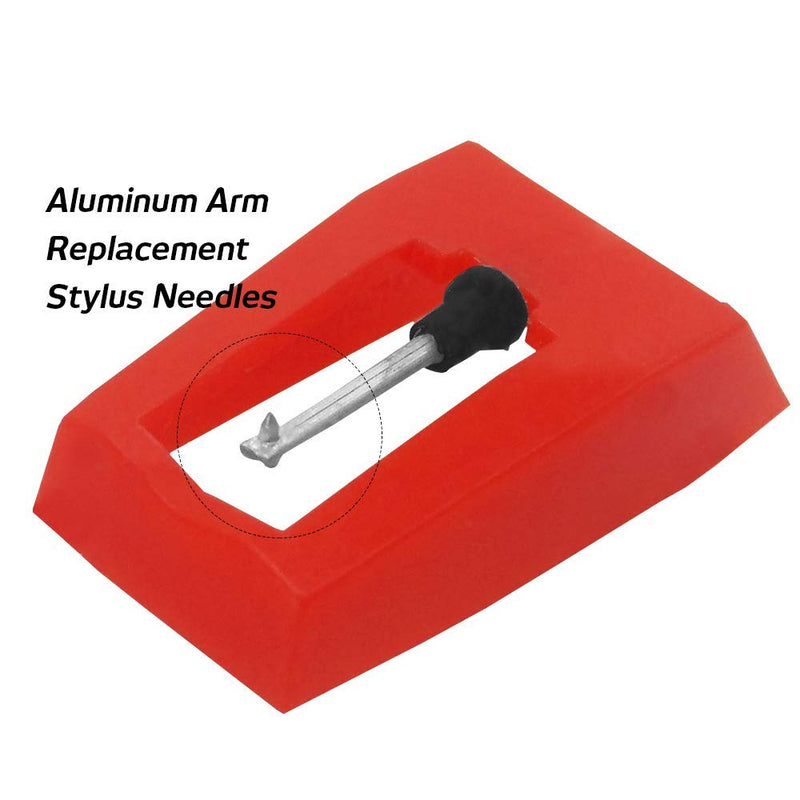6 Pack Record Player Needle, Diamond Replacement Stylus Needle for Vinyl Record Player ION Jensen Crosley Victrola Sylvania Turntable Phonograph LP 6