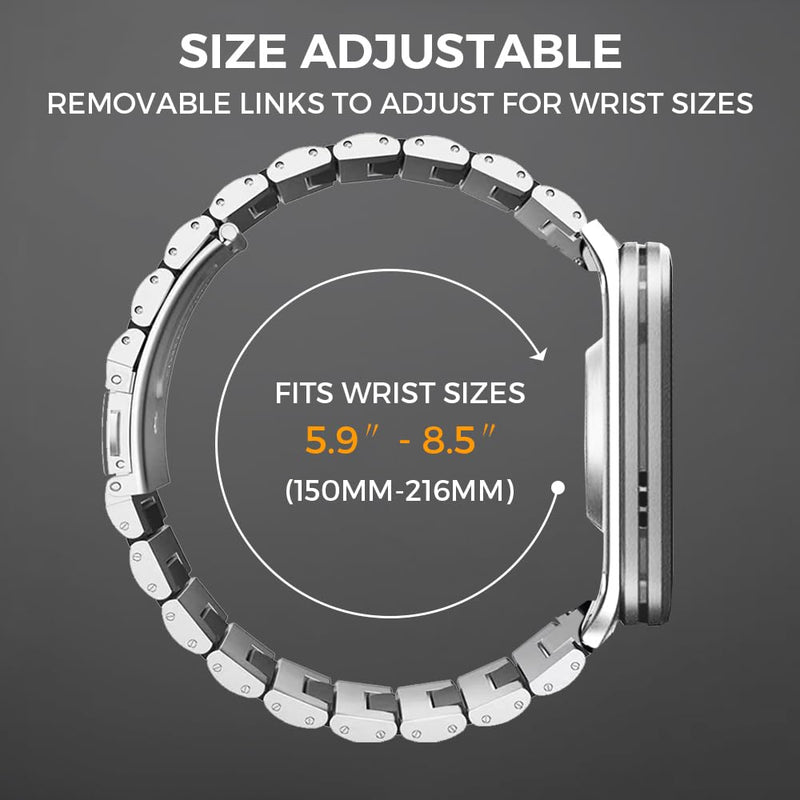 Titanium Band for garmin venus X1, 24mm Quick Release Metal Watchband with Integrated Buckle Strap Replacement for Garmin Watch venu X1 black