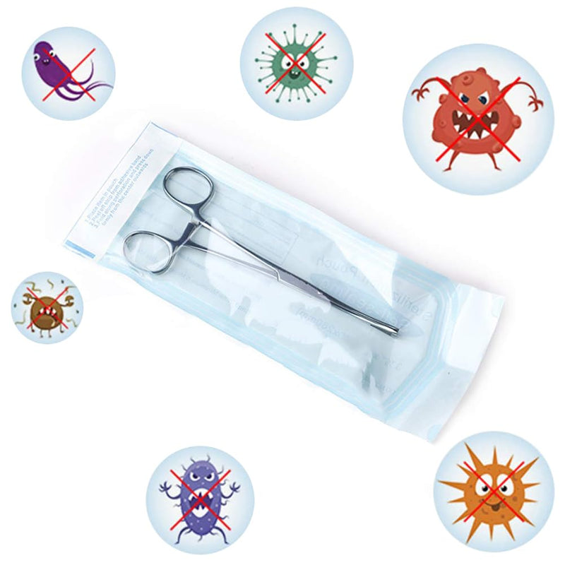 Disposable Sterilisation Bags, 200 x Sterilisation Bags (135 x 280 mm) with SK Seal Sterilising Bag, Sterilising Bag for Autoclaves, Self-Adhesive, Sterilisation Bag for Autoclaves