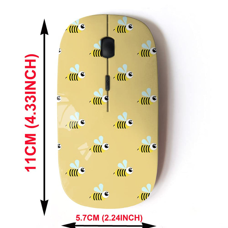 2.4G Wireless Mouse with Cute Pattern Design for All Laptops and Desktops with Nano Receiver - wasp bee Bumblebee Pattern