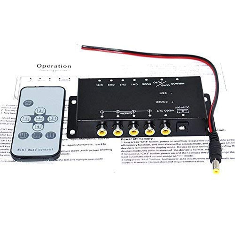 Auto Wayfeng WF® IR Control 4 Cameras Video Control Car Cameras Image Switch Combiner Box for Left View Right View Front Rear Parking Camera Box