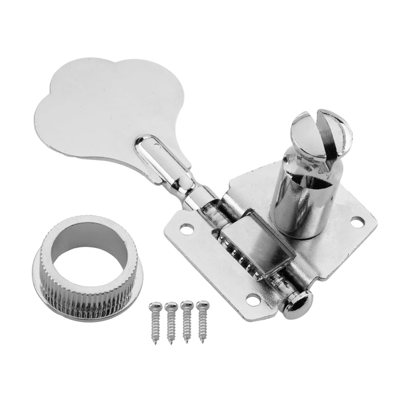 [AUSTRALIA] - 4L Vintage Open Gear Bass Tuners Machine Head Tuning Keys Pegs Set Left Hand for Jazz Precision P Bass Replacement, Chrome 4 Left 