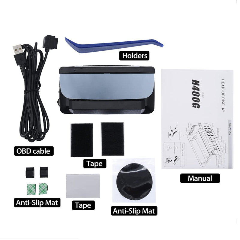 KAOLALI Universal Car HUD GPS Speedometer Head Up Display Digital Speed 3D Reflection for Cars Digital Speed MPH Overspeed Alarm Connect by USB Cable