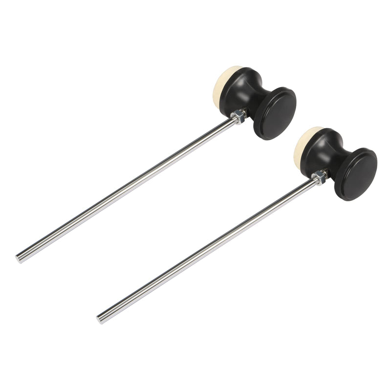 2 Pcs Dual Sided Bass Drum Pedal Mallet, Wool Felt Drum Pedal Beater, Anti-Slip Bass Percussion Sticks, Instrument Band Accessory Part Dual Sided Beater
