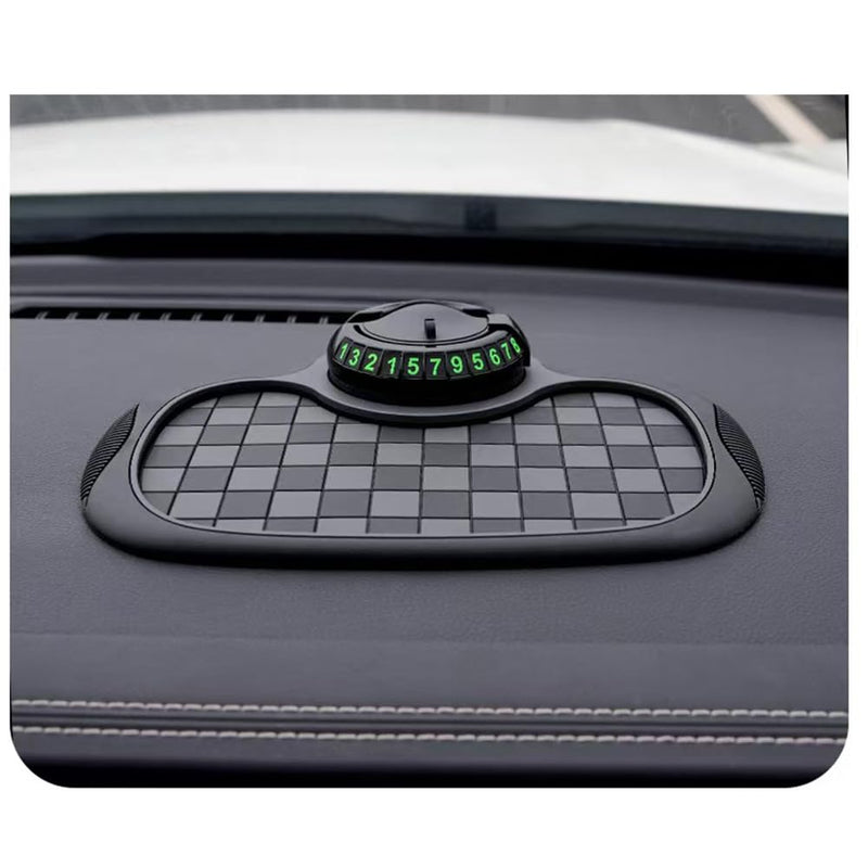 Multifunction Car Anti-Slip Mat Auto Phone Holder Car Dashboard Mat with Phone Holder in Car Auto Non-Slip Car Mats for Phone (Grid Style) Grid style