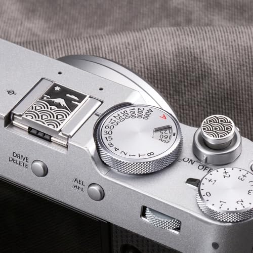 Cloud Pattern Hot Shoe Cover Shutter Button for Fujifilm XT50 X100VI YH Hot Shoe Cover and Botton