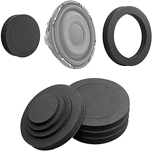 RDBS 6" 6.5" 6.75" Car Speaker Foam Rings Universal Self Adhesive Speaker Fast Rings Sponge Bass Blocker Kit Waterproof High Rebound EVA Foam Speaker Enhancer Baffle（4PCS ） Three ring