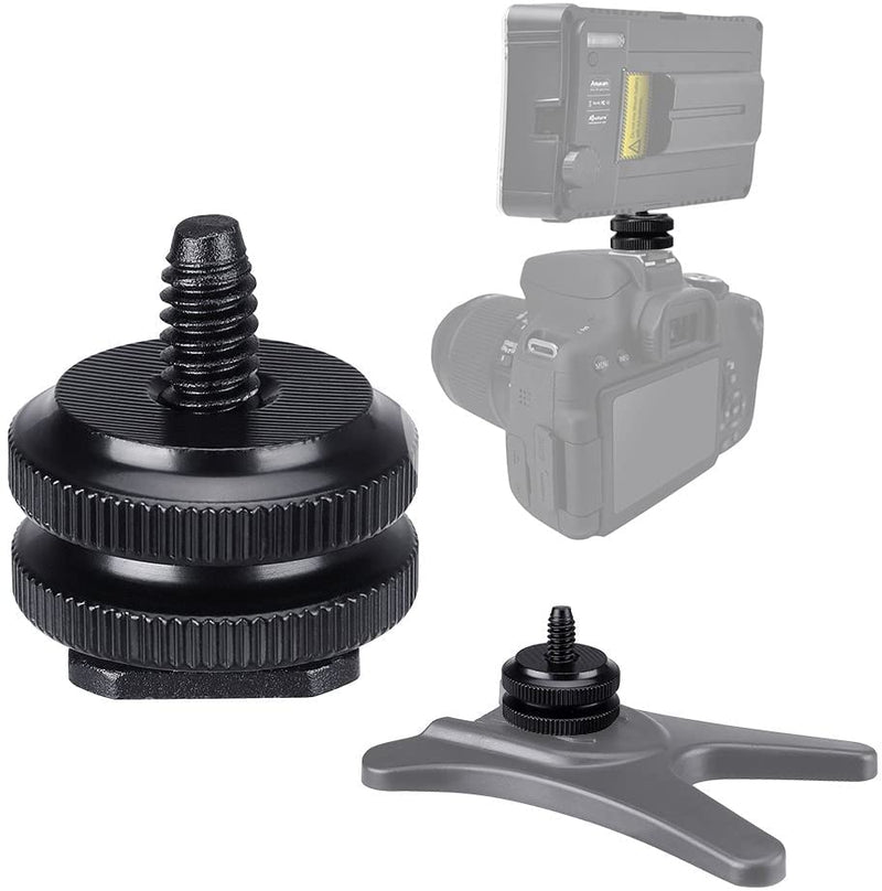 [AUSTRALIA] - 10pcs 1/4 Inch Cold Shoe Mount Adapter and Hot Shoe Flash Stand Adapter Kit for DSLR Camera Rig, Camera Flash Shoe Mounts for Light Tripod 