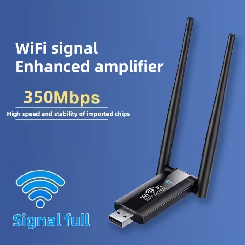 Compact USB Wireless Network Adapter WiFi for Laptop Desktop Home Office Internet Access
