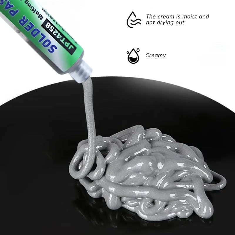 Soldering Core and Flux Paste for Electronic Repair No-Clean Flux (20g) Desoldering Kit Solder Core and Flux Paste