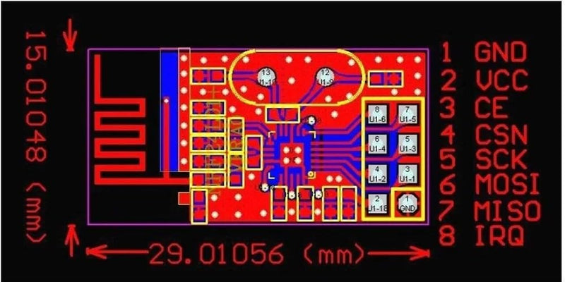 Hailege 4pcs NRF24L01+ 2.4G Wireless Transceiver Module Wireless Transceiver Radio Transceiver Module RF PI ARM Wireless Model 200M