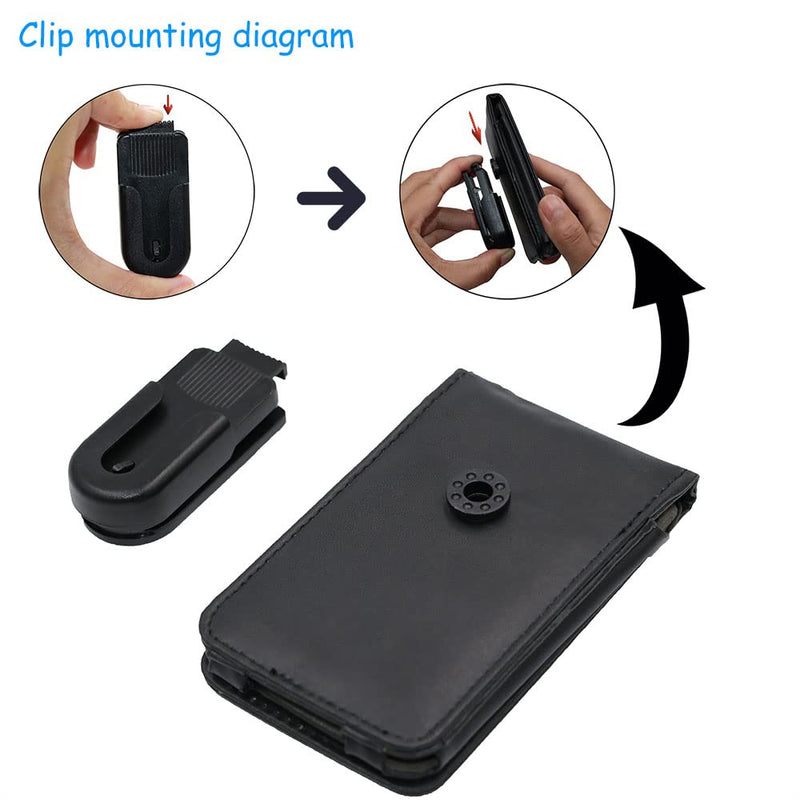 V-TOP Leather Case for Apple iPod Video Classic 80G 120G 160G 60G Classic Protective with Movable Belt Clip Black