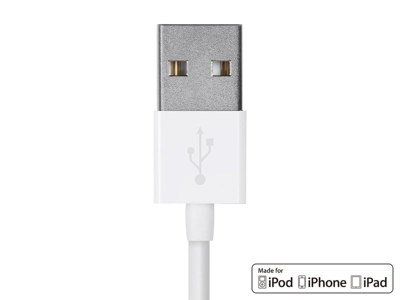 Monoprice Lightning to USB Type-A Charging Cable - Apple MFi Certified, 3 Feet, White - Essential Series (Pack of 5) 3ft (Pack of 5)