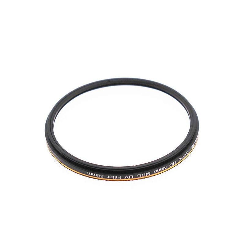 JONGSUN 58mm UV Filter, S-Pro HD Nano MRC Camera Ultraviolet Protection Filter, Multicoated, B270, Ultra-Slim, Lens Cloth Kit
