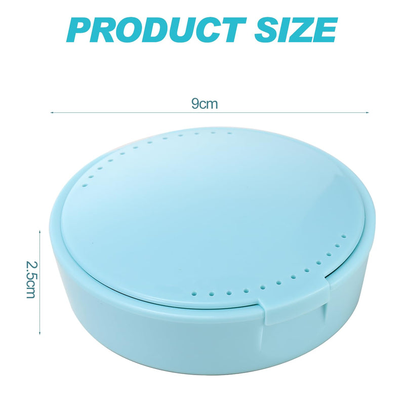 Arcjunys Braces Box with Mirror Denture Box Denture Box Retainer Case Tooth Rail Box for Travel and Daily Use