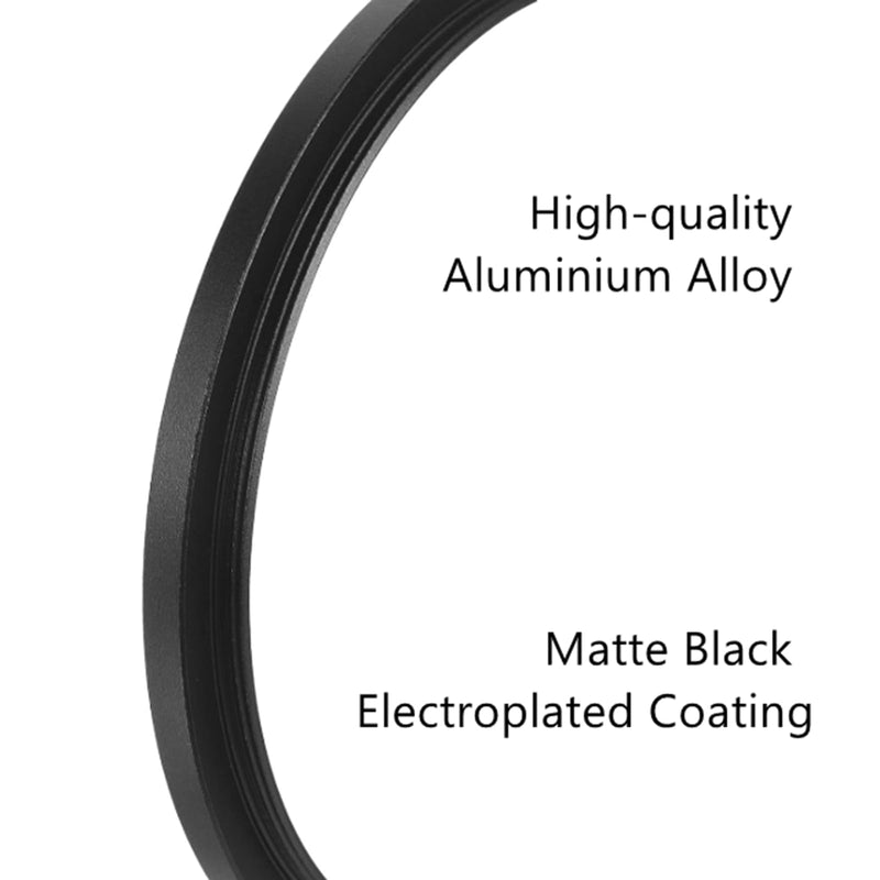 [AUSTRALIA] - Filter Ring Adapter Set 18 Pieces, Camera Lens Filter Stepping Rings Kit, Lightweight and Durable Aluminum, 9 Pcs Step Up Rings Set and 9 Pcs Step Down Rings Set, Black 