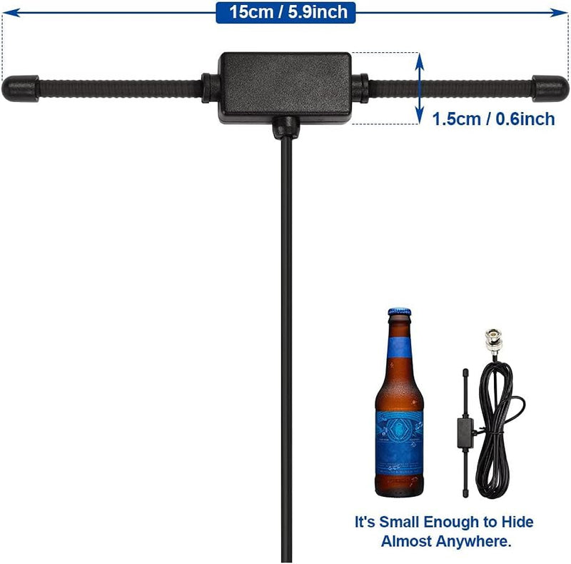 16 feet/5m VHF UHF Car Truck Police Scanner Adhesive Mount Antenna Vehicle Ham Radio Amateur Radio Mobile Scanner BNC Male Dipole Antenna 16 feet/5m