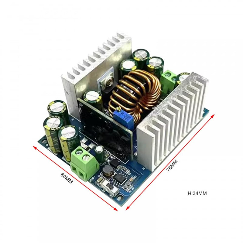 DC Buck CVCC Adjustable Power Module, 12-95V to 2-90V 15A 400W High-Power Adjustable Power Module Voltage Regulator Converter