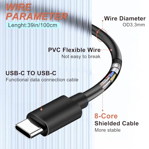 for DJI Motor Cable/Focus pro LiDAR USB-C Extension (100cm) Camera Control Multi-Function Data Cable Handle stabilize,for Ronin-rs4 rs3 rs2,Sony, Canon, Nikon, Panasonic, Fuji Camera