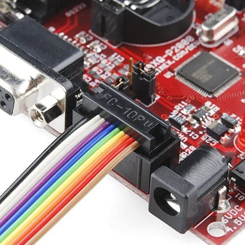 HUAZIZ 2 Rolls of Colourful Ribbon Cable, 1.27 mm Spacing Cable, 20 Pin Flat Rainbow Ribbon Cable for 2.54 mm Connectors, IDC Cable Rainbow (3 Metres/Rolls)