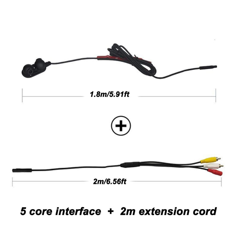 Blind Spot Mirrors Car Door Side View Blind Spot Camera Night Vision IP68 for Truck RV Van Trailer Emergency Vehicle(Right) Right