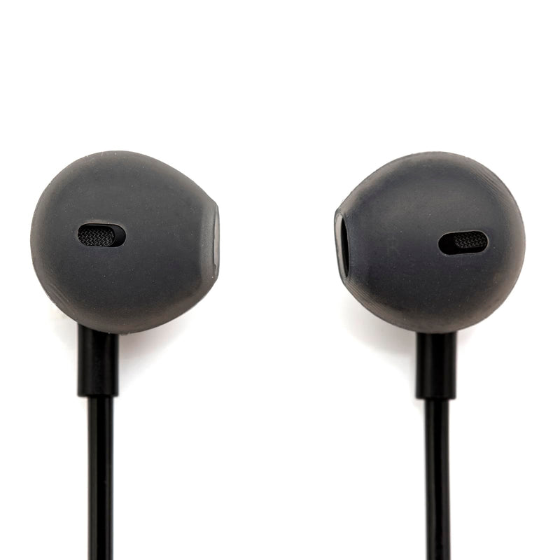 Tube Headphones, Anti-Radiation Earbuds with USB-C Jack, EMF Free Earphones for Safe and Clear Audio, Mic and Volume Control, Comfortable Fit. (Black) Black
