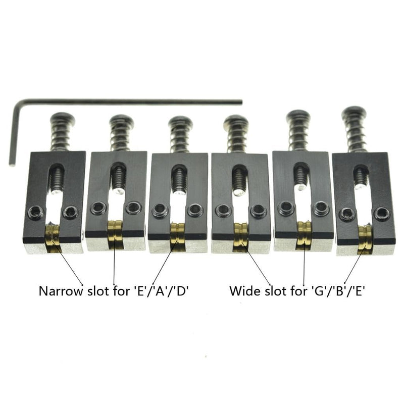KAISH Premium Stainless Steel Guitar Bridge Roller Saddles Tremolo Bridge Roller Saddle for Stratocaster/Telecaster 10.5mm Width 2-1/16"(10.5mm) width